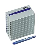 LAMY T10 10er Set Tintenpatronen mit großem Tintenvorrat - geeignet für alle Lamy Patronenfüllhaltermodelle - Inhalt 1,25ml je Patrone - 5 Stück pro Päckchen - Tintenfarbe blau