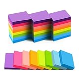 24 Packung Farbige Haftnotizen 51 x 38 mm, Selbstklebende Klebezettel, Helle Haftnotizzettel Bunte Rechteckig Sticky Notes für Büro Zuhause Schule Sitzung, 75 Blätter/Block