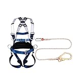 OJHFJMGH Sicherheitsgurt, Klettergurt, Ganzkörper-Sicherheitsgurt, Positionierungsgurt for Luftarbeiten, Dacharbeiten, Klettern/Einzelner großer Haken(Single Big Hook)