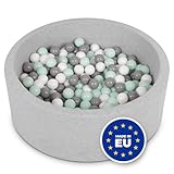 Selonis Bällebad Kinder 90x30cm Bällepool für Baby 200 Bälle Enthalten