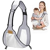 AOOWU Babytrage, Kleinkind Trage Seitlich,Verstellbare Ergonomisch Toddler Carrier, Babytrage Seitlich Baby Trage Für Neugeborene Bis 0-36 Monaten, Kleinkinder bis 25kg, Kleinkinder Tragegurt