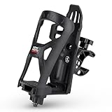 KEMIMOTO Fahrrad Flaschenhalter, Getränkehalter Fahrrad, Trinkflaschenhalter mit 1.5-4cm Metallklemme, [2024 Einstellbare Größe] Wasserflaschenhalter für MTB, Roller, Rollstuhl, Motorrad, Kinderwagen