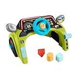 Fisher-Price Lernspielzeug für Babys und Kleinkinder Lernspaß Fahrspaß Lenker, Auto Spielcenter für Kinder ab 6 Monaten, mehrsprachige Version, HYR92