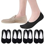 LuLiyLdJ 4 Paar Füßlinge Herren Rutschfestes Silikon und Atmungsaktives Mesh Sommer Sneaker Socken Leichte und Dünne Unsichtbare Freizeitsocken Elastische Footies