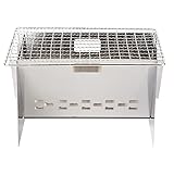 ETZRYSYB Grill Tragbarer Klappbarer BBQ Grillofen Outdoor Edelstahl Grillnetz Kartentyp Brennholzöfen Mini Grillrost Campingkocher