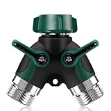 2-Wege Y Verteiler mit Absperrhähnen Gardena Schlauch Zubehör für Gartenbewässerung, 3/4 Zoll auf Waschmaschine, Küche, Garten, Rasen Wasserhähne 2way Schlauchverbinder 2 Way Y Distributor