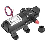 KSTE Wasserpumpe 12V, 70W Hochdruck Wasserpumpe, DC 12V 0.9Mpa 6L / Min Wasserhochdruck Membran Membranpumpe Selbst Priming Pump für Camping Boot Autoreinigung