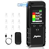 Alkoholtester Promilletester Mit Elektrochemischem Sensor: Hochpräziser Alkohol Tester Mit Zähler, Professioneller Digitaler Alkoholmessgerät USB-C Ladefunktion, Alkotester Für Privat Professionell
