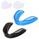 2 Stücke Mundschutz Blau und Schwarz für Zahnspange Mundschutz Kinder Boxen Sport zahnschutz kampfsport blau mit Hygiene Teeth Guard für Kampfsport MMA Boxen Kickboxen Hockey Football