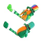 Cabilock 2Pcs Gesichtslosen Puppen Skandinavische Plüschspielzeugpuppen Mädchen Coole Frauen Positive Skandinavische Folklore Puppe Shamrock Plüschspielzeug StPatricks Day GNOME