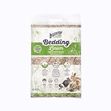 Bunny Bedding Linum | 12,5 l | Leinen Naturstreu für Zwergkaninchen- & Nagetiergehege | Sorgt für eine behagliche und trockene Lauf- und Liegefläche