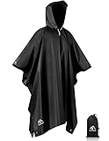 flintronic Regenponcho Herren, Wasserdichter Regenponcho, Leichter regenschutz Regencape, 3 in 1 wiederverwendbarer Regenmantel für Fahrrad Wandern, Camping, Angeln- Herren & Damen