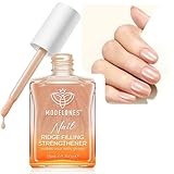 Modelones Nagelhärter Extra Stark 8in1, Nagelpflegeprodukte, Nagelhärter fur Brüchige Nägel, Rillenfüller, Nail Repair, Nagelwachstumformeln, Nagelverstärker, Nail Hardener,Base Coat 15ML Glitzer Nude