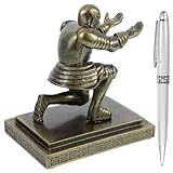 Ciieeo Ritter Stifthalter aus Harz mit Schwerem Sockel Dekorativer Wächter für Schreibtisch und Make Up Pinsel Stabiler Organizer für Büro und Zuhause