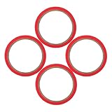 Mobestech 4 Rollen Langlebiges Klebeband für Kleidung Drapieren Selbstklebendes DIY Papierband in Rot Einfach per Hand Reißbar Vielseitig Einsetzbar für Näher und Bastler