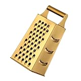 TOBBOMEY Edelstahl Gemüsereibe Käsehobel Multifunktionaler Vierkantreibe Obstschneider Küchenhelfer Sicher Robust Langlebig für Familienmahlzeiten