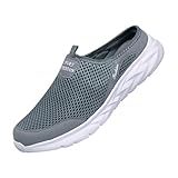 Clogs & Pantoletten Für Herren, Orthopädische Schuhe Herren Bequem Leicht Hausschuhe Slip-On Sneaker Atmungsaktive Mesh Sandalen Mit Absatz rutschfest Gartenschuhe Outdoor Sportschuhe Fitness