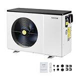 VEVOR Elektrische Pool-Wärmepumpe, 1,48–7,11 kW Heizleistung, energiesparende Poolheizungen mit Variabler Frequenz für 15–30 m³ Aufstellpools, Heiz- und Kühlpool-Warmwasserbereiter