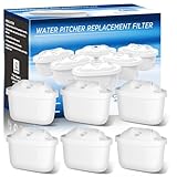 Wasserfilter Kartuschen für Trinkwasser Kanne: 6 Stück Filterkartuschen Ersatz Brita Maxtra + Filterkartuschen Kompatibel mit Marella Kanne Brita Kanne - Aktivkohlefilter Filter Wasserfilterpatrone