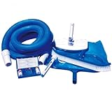 Root2Rise Pool Reinigungsset Komplett – Inkl. Kescher, Poolbürste, Thermometer, Chlor- & pH-Testkit, Teleskopstange – Starterpaket für Schwimmbecken & Aufstellpools