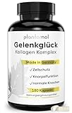 10-fach Komplex! Gelenkglück - 180 Kollagen Kapseln hochdosiert mit 1000mg Collagen und Hyaluron-Säure - Collagen Kapseln mit Typ 1-3 + Vitamin C für die Knorpelfunktion - Gelenk Kapseln - plantomol®