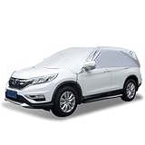 Halbgarage für Auto SUV Ninonly Halbgarage Auto Wasserdicht Für SUV Outdoor Halbgarage Auto Winter Mit Haken Und Riemen Passend Für Autos, SUVs Silber (SUV Up to 4.5-5.5M)