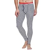 RUMAOZIA Thermounterhose Herren Lang Winter Thermo Unterhose Leggings Lange Hose aus Baumwolle Warme Thermohose Streifen Skiunterwäsche Funktionsunterwäsche Pijamas Herren Schlafhose, Leggings
