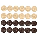 Abaodam 72 Stück Teiliges Holz schachfiguren Rund Robustes Material Kompatibel mit Dame Backgammon und Schachbrettern Ersatzspielsteine für Brettspiele für Bastelprojekte
