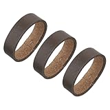 QUARKZMAN 3 Stück Lederschlaufenhalter - Texturierte Ring-Schnalle passt zu 3,8 cm breitem Gürtelband für DIY-Handwerkstasche Gürtelbefestigung (Kaffee)