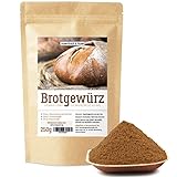 Brotgewürz bayerische Art, Gourmetmischung, 250g Brotgewürzmischung mit Kümmel, Fenchel und Koriander, herzhafte Gewürzmischung für Brot, Naturprodukt, ohne Salz und künstliche Zusätze