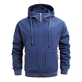 herren hoodies zip hoodie leichter fleece durchgängiger reißverschluss einfarbig langarm langarm mit tasche sweatjacke slim cardigan mit kapuze herren einfarbig sweatshirt reißverschluss kapuze