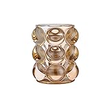 SLHEQING Glas Make up Pinselhalter Vintage Kosmetik Organizer zur Aufbewahrung von Pinsel, Eyeliner, Lippenstift, Zahnbürsten, Stift und Mehr