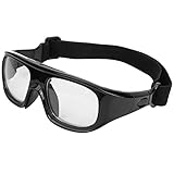 HERCHR Sportbrille, Basketballbrille, Schutzbrille Mit Elastischem Wickelband, Anti-Beschlag-Brillenschutz Für Sport- Und Outdoor-Aktivitäten(SCHWARZ)