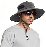 EINSKEY Sonnenhut Herren, UPF 50+ UV-Schutz Faltbar Sommerhut Wanderhut Safari Hut für Damen, Breite Krempe Atmungsaktiv Outdoor Sonnenschutz Hut Anglerhu