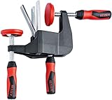 BESSEY Türfutter-Richtzwinge TFM-2K, Verstellweg 35 mm Ausladung 70 mm, Für schnelles, exaktes Ausrichten und Fixieren von Türfuttern, Gewicht 0,58 Kg