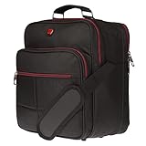 Christian Wippermann Hochwertiger Flugbegleiter Umhängetasche Arbeitstasche Herrentasche in Schwarz im Hochformat