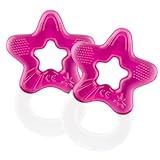 dentistar Kühlbeißring 2er-Set – Beißring Baby ab 3 Monate – Kühlende Zahnungshilfe und Beißspielzeug für Babys und Kleinkinder - BPA frei - Pink