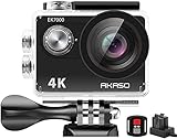 AKASO Action Cam 4k30FPS 20MP - Unterwasserkamera 170°Ultra Weitwinkel Full HD WiFi Action Kamera mit 2 Zoll LCD Bildschirm 2.4G Fernbedienung und 2x1050mAh Akkus