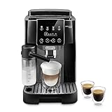 De'Longhi Magnifica Start ECAM222.60.BG, Kaffeevollautomat mit LatteCrema-Milchsystem für Automatischen Cappuccino, 4-Direktwahl-Tasten, Soft-Touch-Bedienfeld, 'x2'-Funktion, 1450W, Schwarz/Grau