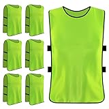 HoaaiGo 6 Stück Leibchen Fußball Set, Trainingsleibchen Basketball, Sports Mesh Bibs, Leibchen Mesh Weste für Training, Sport Trikot Leibche für Erwachsene, Trainingsleibchen für Herren Damen (Grün)