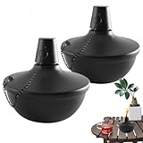 Wiederaufladbare Flammenfackel, Tischfackeln mit Zitronengras | Wiederaufladbare Öllampe, dekorative Tischlaterne mit Dochten und Deckeln für Zuhause, Terrasse, Terrasse und Versammlungen