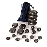 WellTouch Hot Stone Massage Set | 20 Basalt Massagesteine | Optimal als Hot Stone Einsteiger-Set | Geeignet für Privatanwender | Ideal für Spa, Massagetherapy & Entspannung