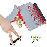 Finger Skateboard Rampen Set, Mini Skateboard Rampe Finger Skate-Parks Kit Finger Skateboards mit Ramp Set Fingerboard Ramps Finger Skate Boarding Ultimative Sporttraining Requisiten für Kinder - C