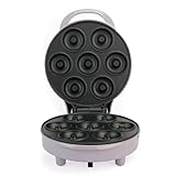 Petra Donut-Maker – macht 7 Mini-Donuts, Antihaft-Kochplatte, leicht zu reinigen, Power & Ready-Anzeigeleuchten, automatische Temperaturregelung, Pastelllila, Dessert, Partys, 1000W, PT6222PPVDE