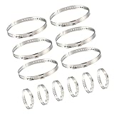 YUGSHNKFC 12 Stück Edelstahl Rollenklemmen für Fleischwurstherstellung, verstellbare Rouladenklammer, Küchen und Kochutensilien, spülmaschinenfest, Fleischroller