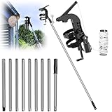Teleskopstange,Sprühdosenhalter 3.6m,Sprühdosen Wespenspray Verlängerungsstangen Adapter,Spraydosen Verlängerung,Einstellbarer Winkel-Spray-Extender,für Aerosoldose, Sprühfarbe, Baumscheiben (Sliver)