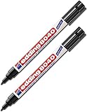 Edding Wäschemarker 8040 Organisieren und Beschriften zu Hause (2 Stück, schwarz)