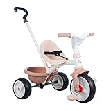 Smoby - Be Move Beige - Kinderdreirad mit Schubstange, Sitz mit Sicherheitsgurt, Metallrahmen, Pedal-Freilauf, für Kinder ab 15 Monaten
