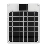 Solar-Ladegerät-Panel, Tragbar, Hocheffizient, Wasserdicht, Solarstromgenerator-Panel, Wetterfest, Monokristallin, 5 W, 5 V, für Anhänger (Weiß)