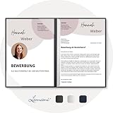 5 Stück 2-teilige Bewerbungsmappen Lemani® CARISMA 'dark grey' mit 1 Klemmschiene - Premium-Qualität mit unverwechselbarer Haptik und hochwertiger Prägung 'Bewerbung'